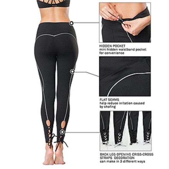 Pants - Compression Tummy Control Stretch Ankle Leggings S